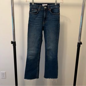 Zara cropped flare jeans